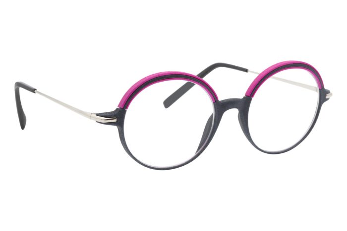 AT2306 col 04 Face gris-fuchsia / Branches or blanc